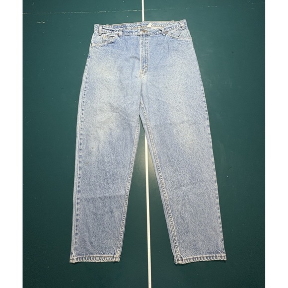 Vintage Levis 550 Jeans Men 40x30 Orange Tab Light Wash Faded Pants 90s USA Made - Picture 1 of 13